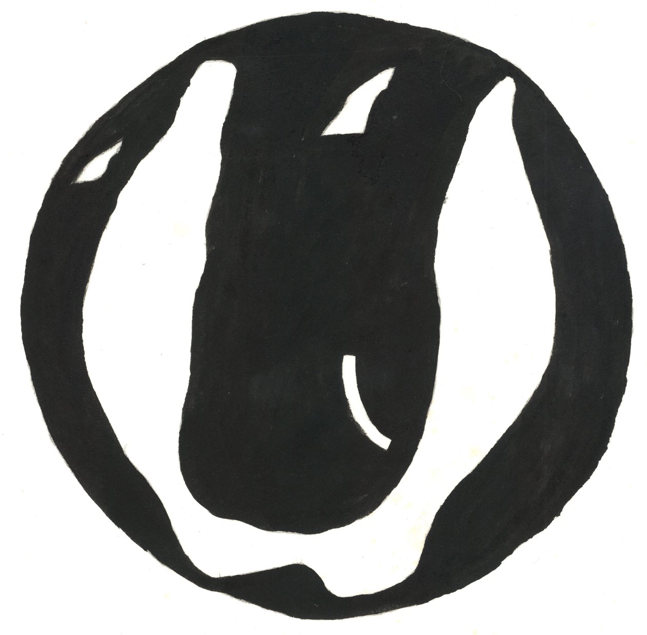 Du Serie Glyphes 12, 2017 (indiai tinta) alkotó: Matthew Hilton