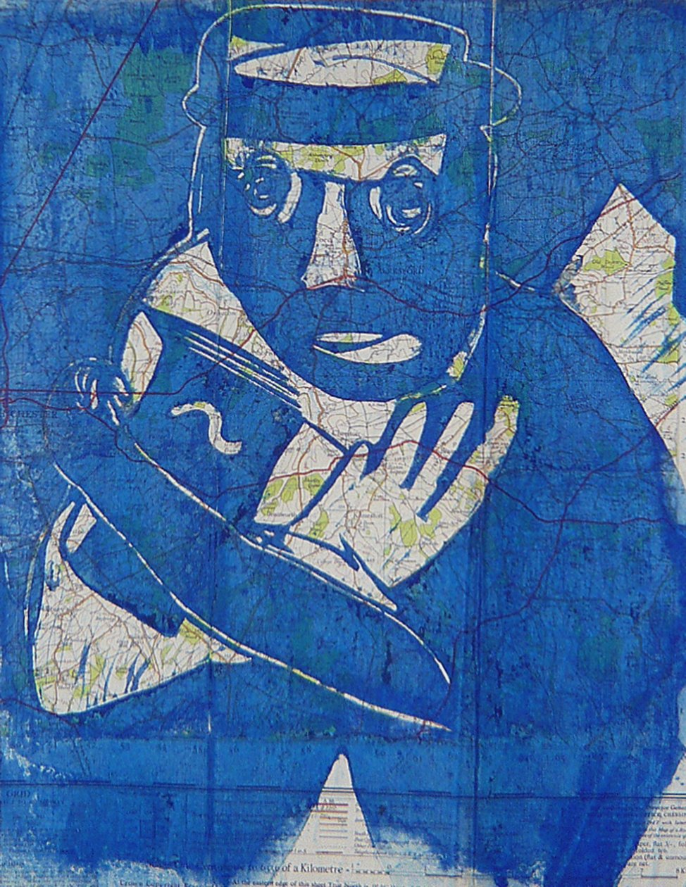elhagyja Angliát, 2004 (linóleumnyomat) alkotó: Matthew Hilton