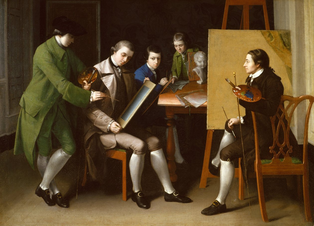 Az amerikai iskola, 1765 alkotó: Matthew Pratt