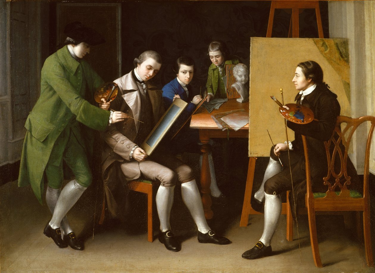 Az amerikai iskola, 1765. alkotó: Matthew Pratt
