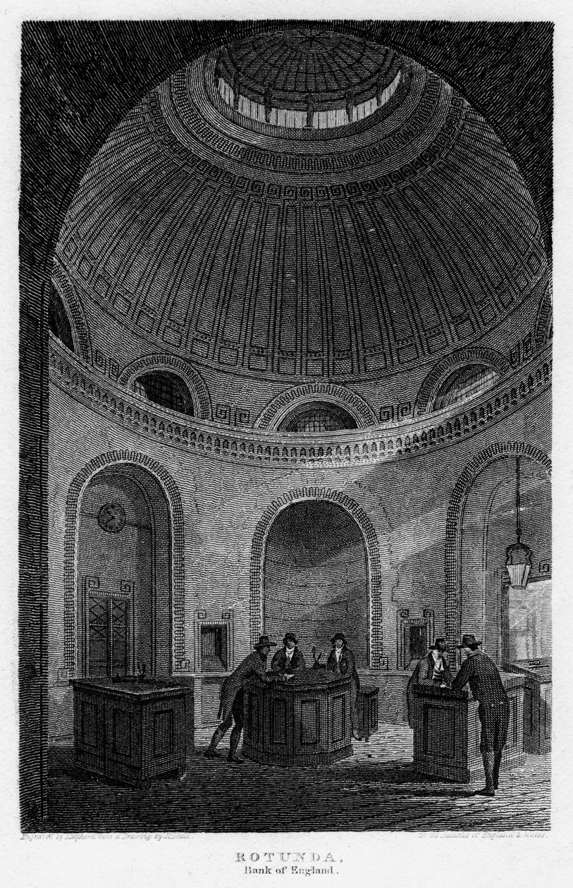 Rotunda, Bank of England, City of London, 1816. alkotó: Matthews