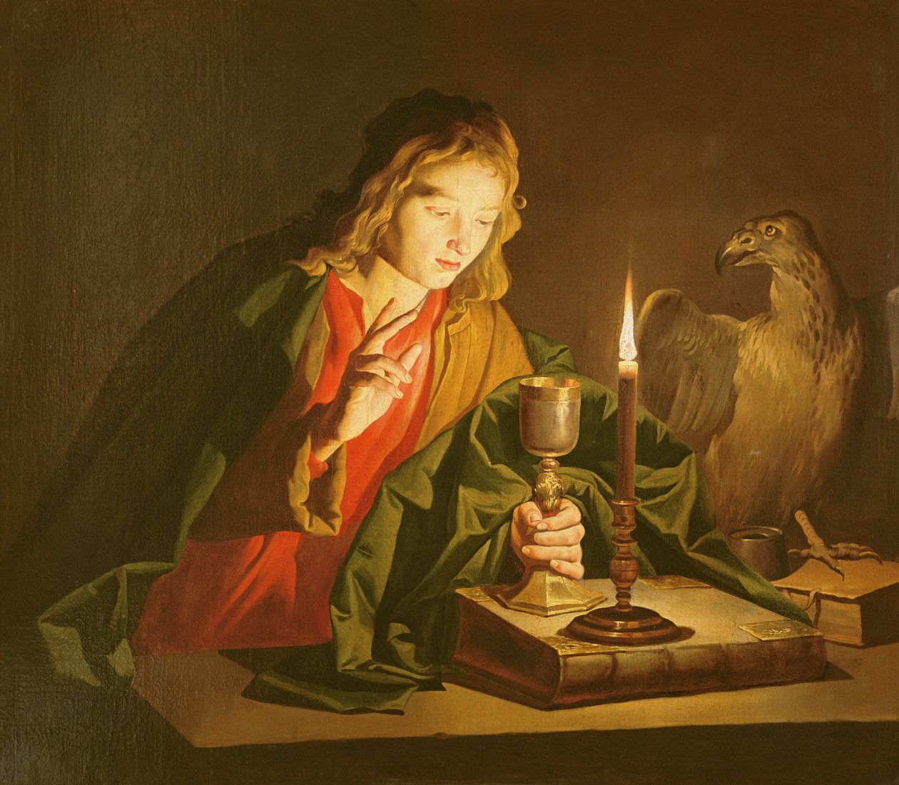 Szent János evangélista, 1633-39 körül alkotó: Matthias Stomer
