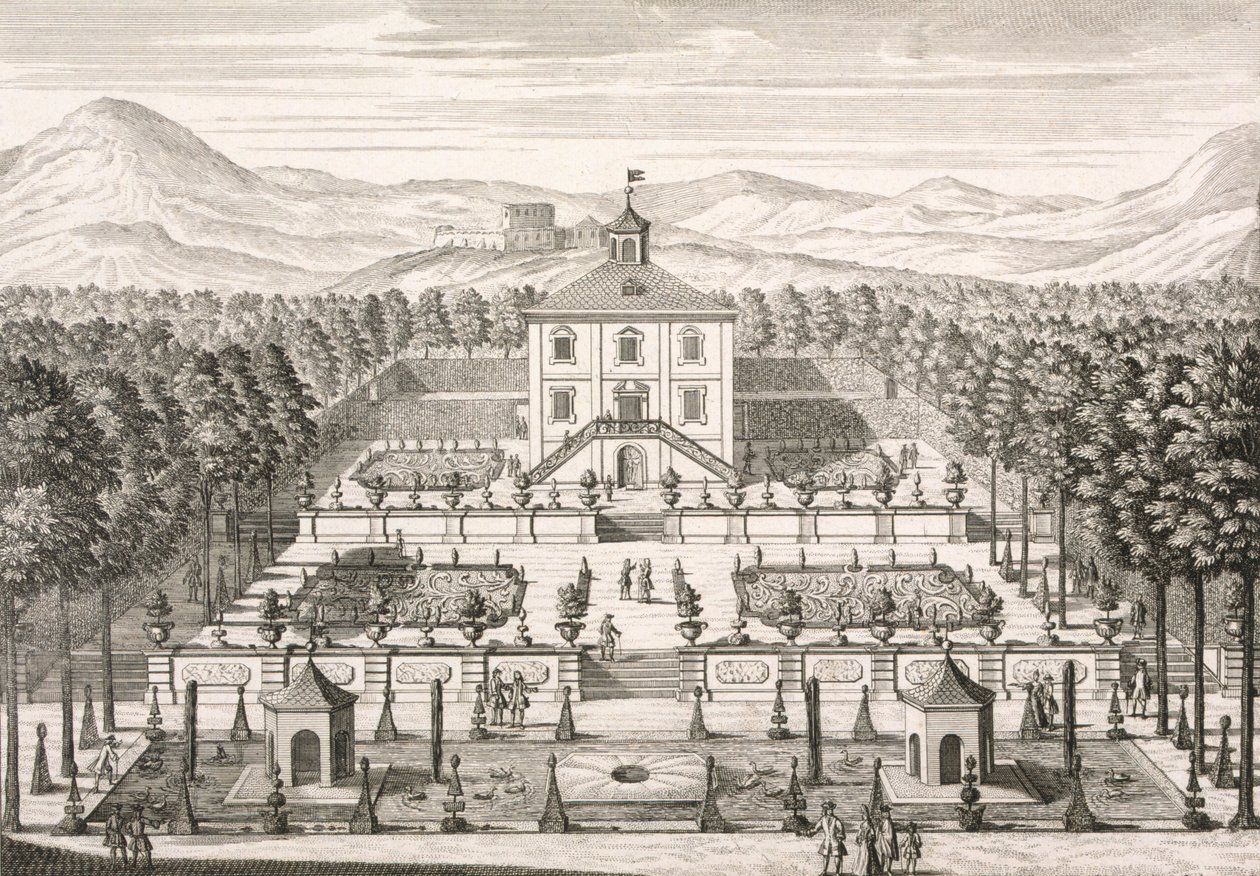 Ház és kert, 1715 alkotó: Matthias Diesel