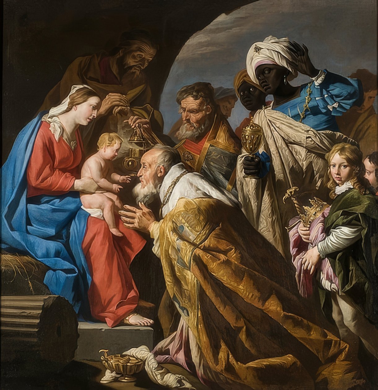A mágusok imádása alkotó: Matthias Stomer