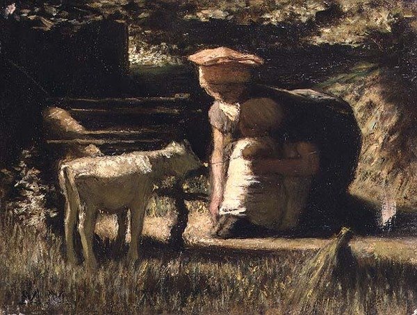 Ismerkedés (A kis kecske) alkotó: Matthijs Maris