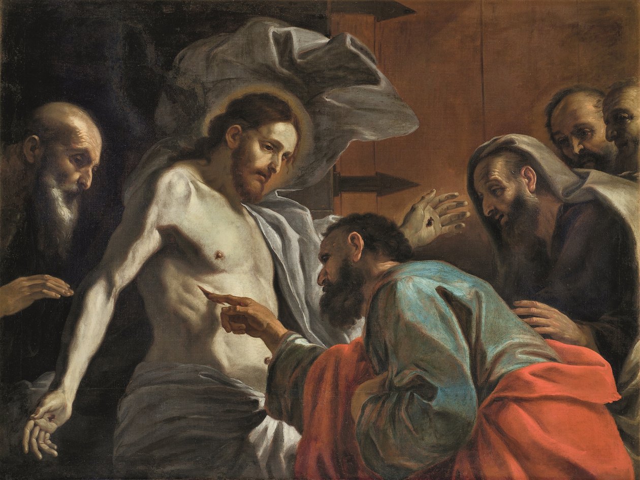 Szent Tamás hitetlensége, 1675 körül. alkotó: Mattia Preti