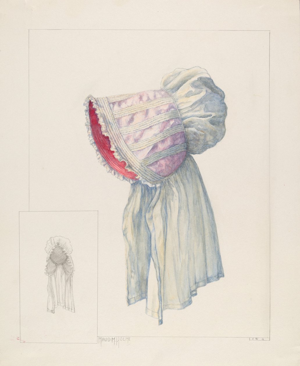 Baby Bonnet, c. 1937. alkotó: Maud M Holme