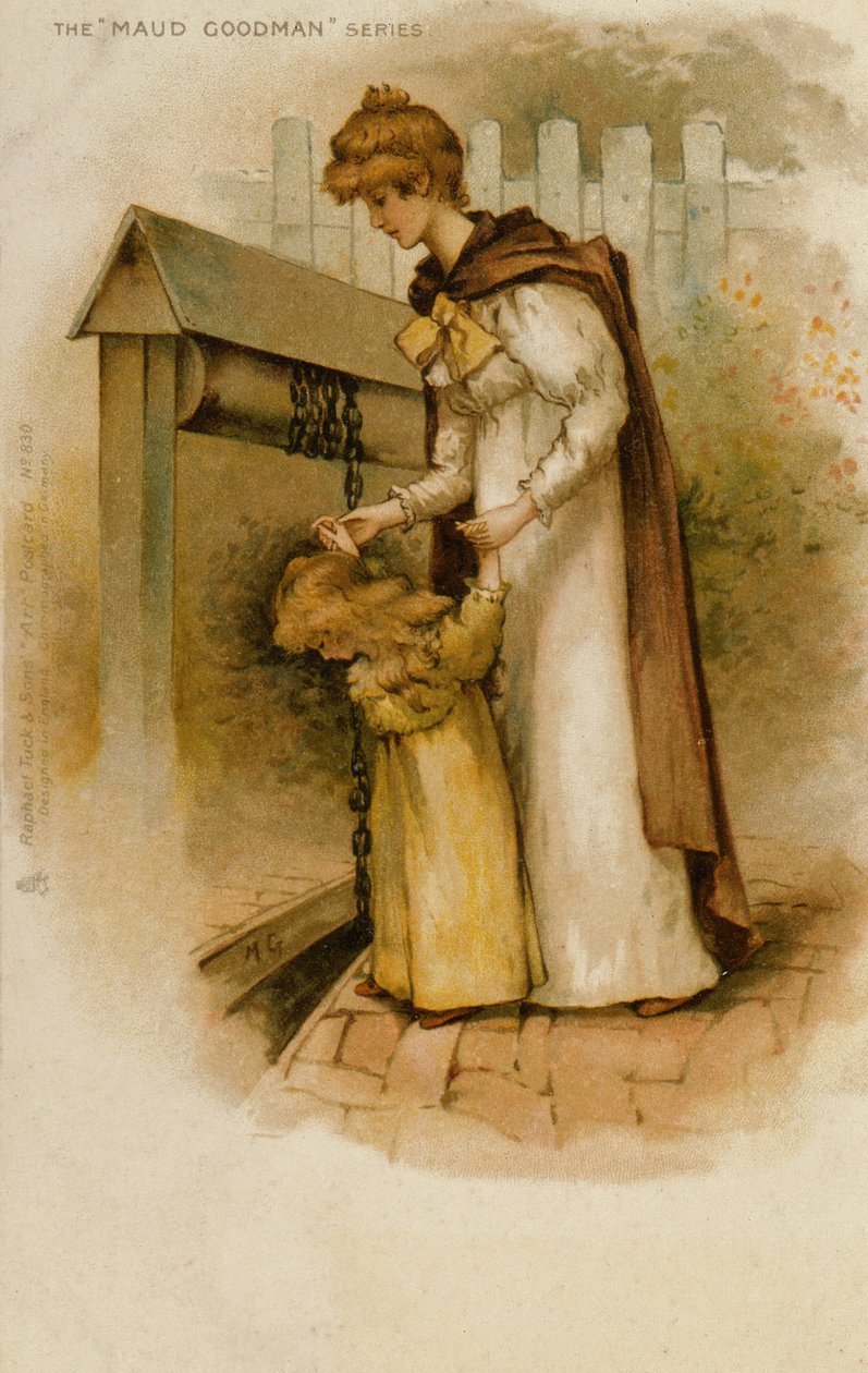 Anya és lánya a kútnál alkotó: Maude Goodman