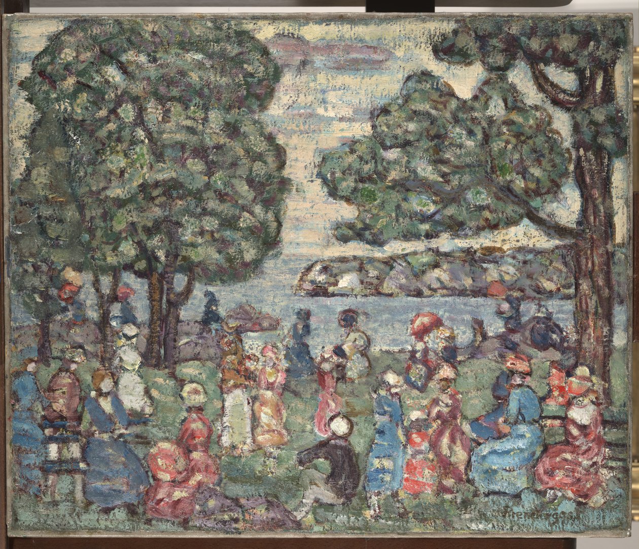 Park jelenet, 1915 alkotó: Maurice Brazil Prendergast