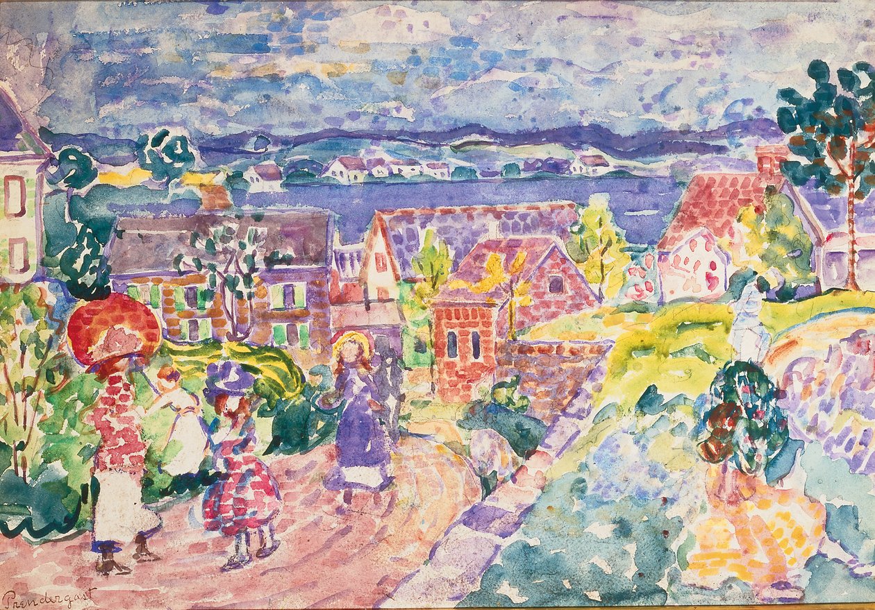 South Side Hills, 1912-1913 körül (wc papíron) alkotó: Maurice Brazil Prendergast
