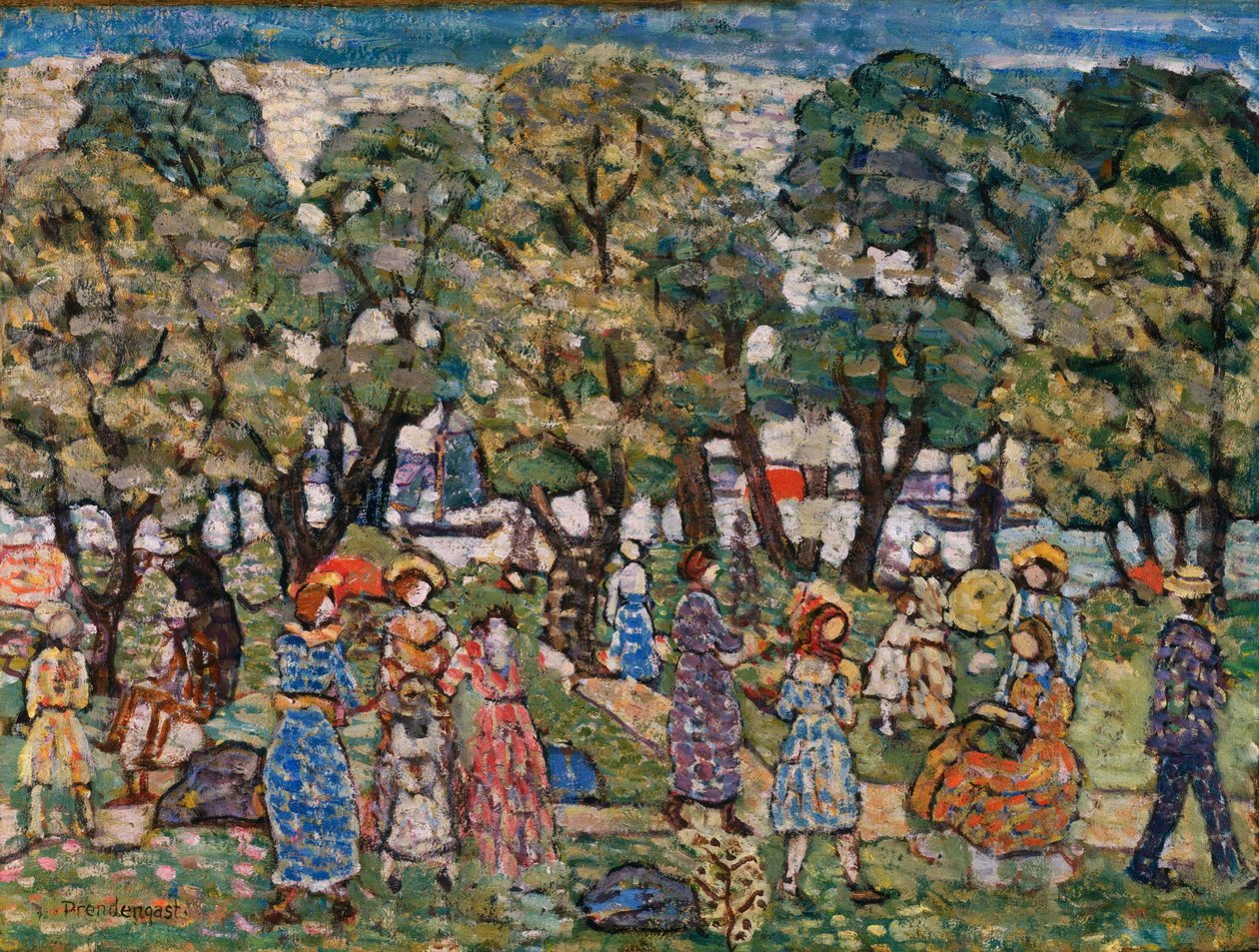A fák alatt alkotó: Maurice Brazil Prendergast