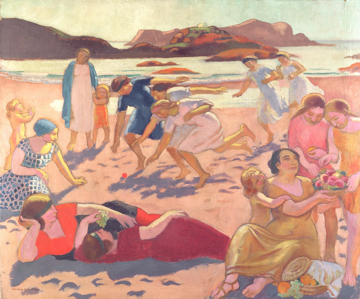 Labdajáték a tengerparton, 1922 alkotó: Maurice Denis