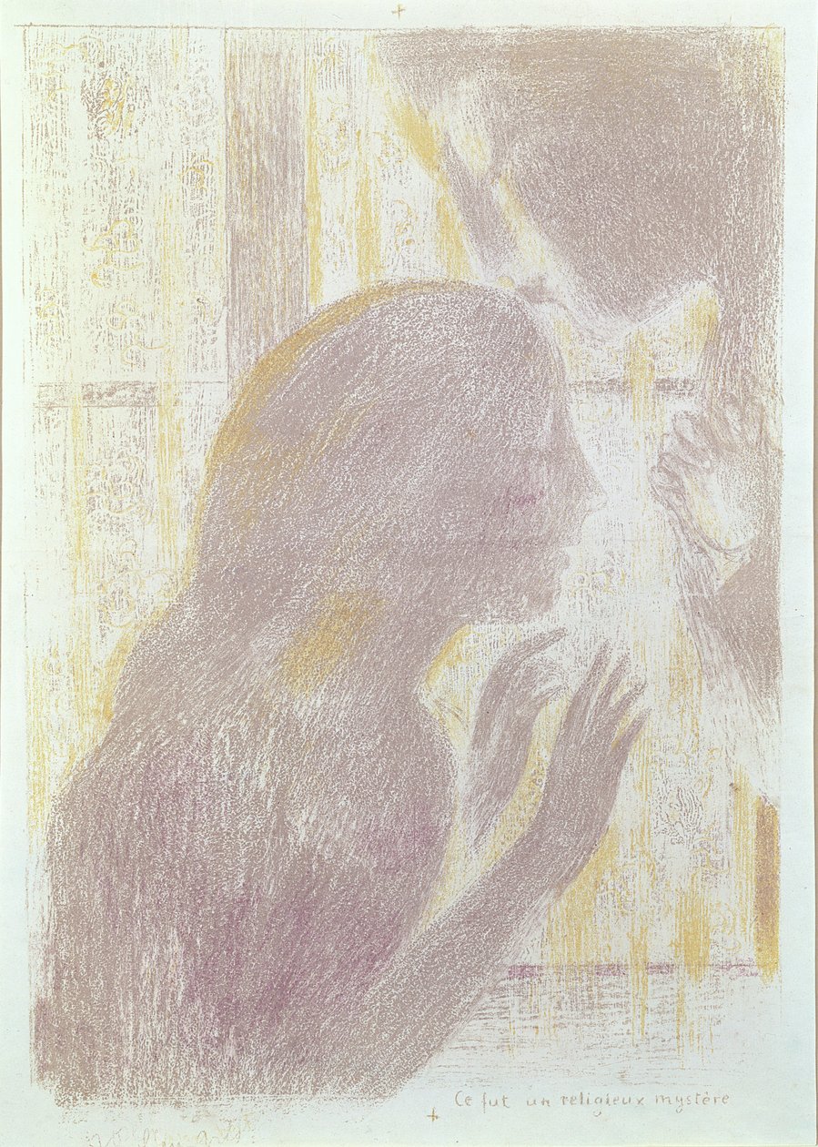 Vallási misztérium volt (ceruza és zsírkréta papíron) alkotó: Maurice Denis