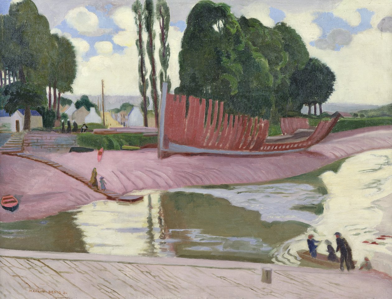 Landerneau folyó, 1924 alkotó: Maurice Denis