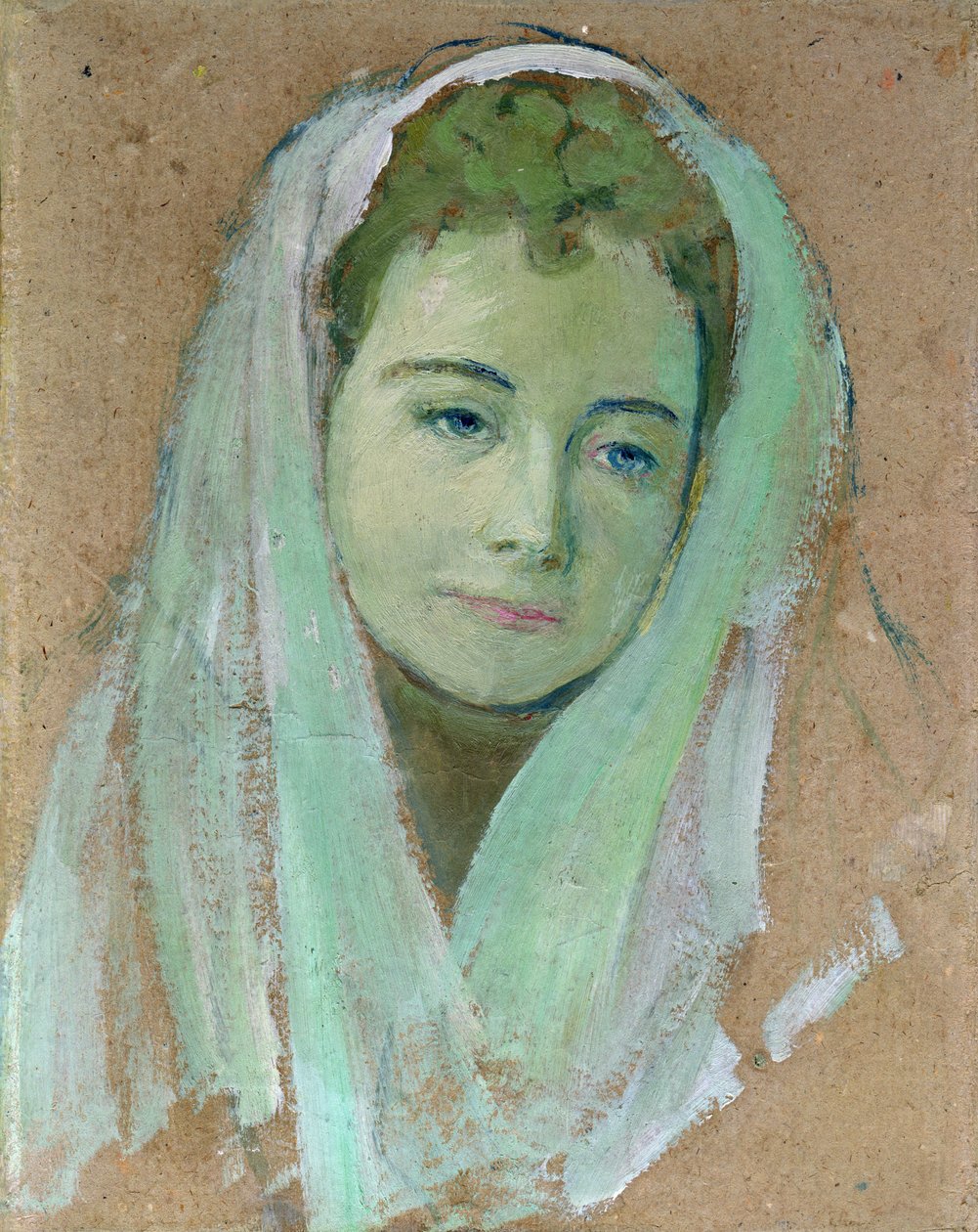 Márta fehér fátyollal, 1891 (olaj, karton) alkotó: Maurice Denis