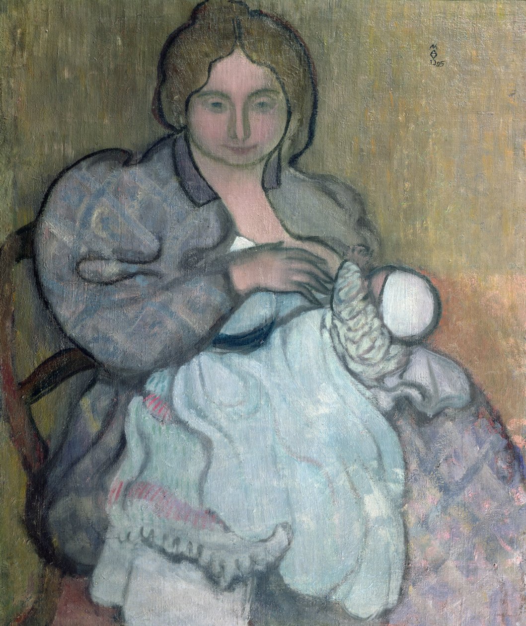 Kismama fehér ruhában (Jean-Paul) 1895 körül alkotó: Maurice Denis