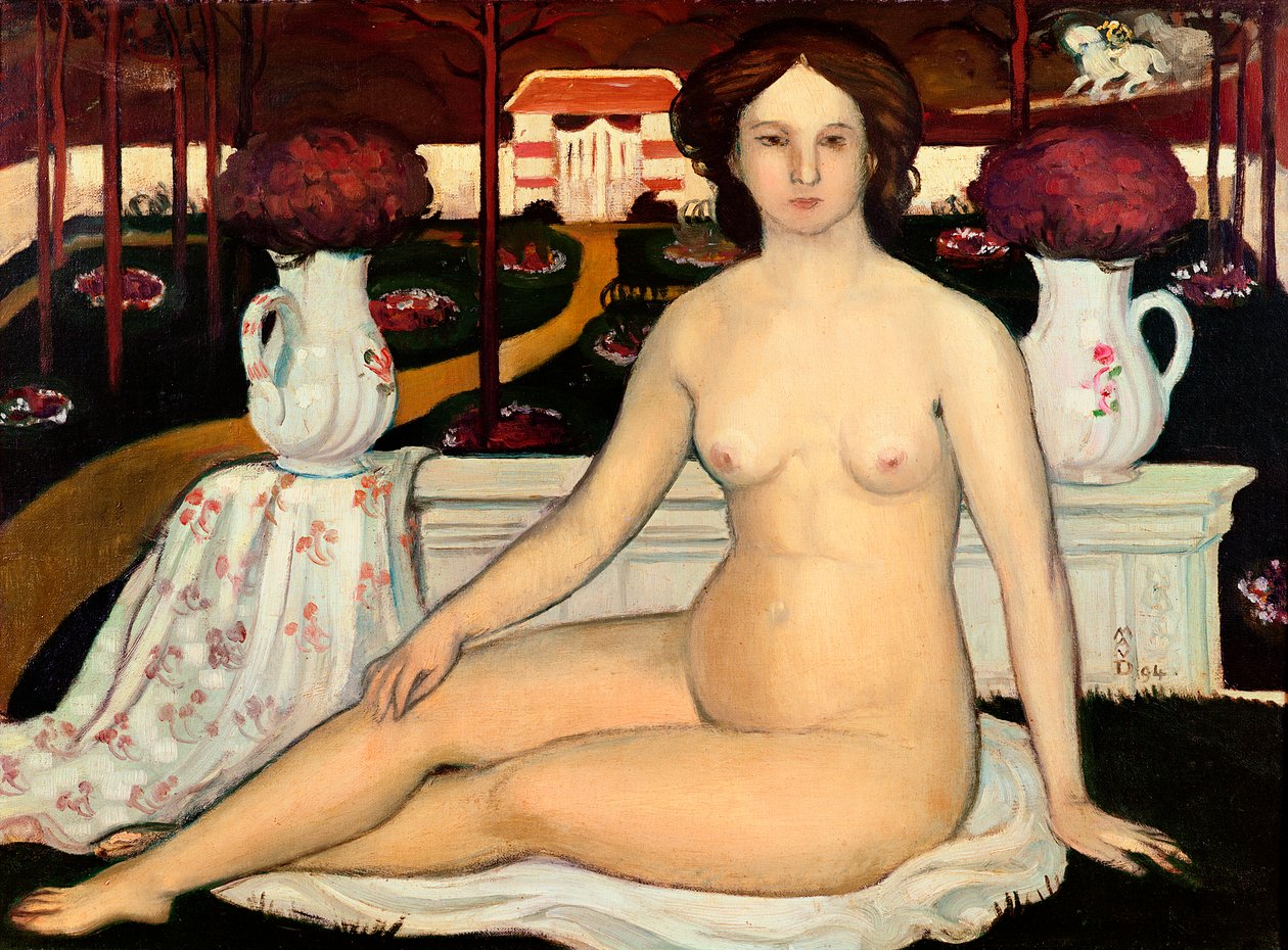 Akt egy csokor ibolyával alkotó: Maurice Denis