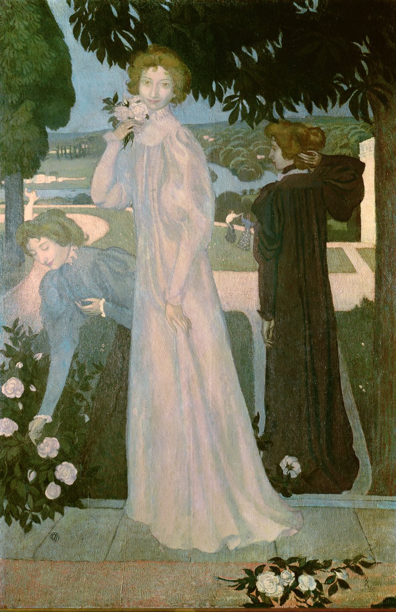 Yvonne Lerolle kisasszony portréja három pózban, 1897 alkotó: Maurice Denis