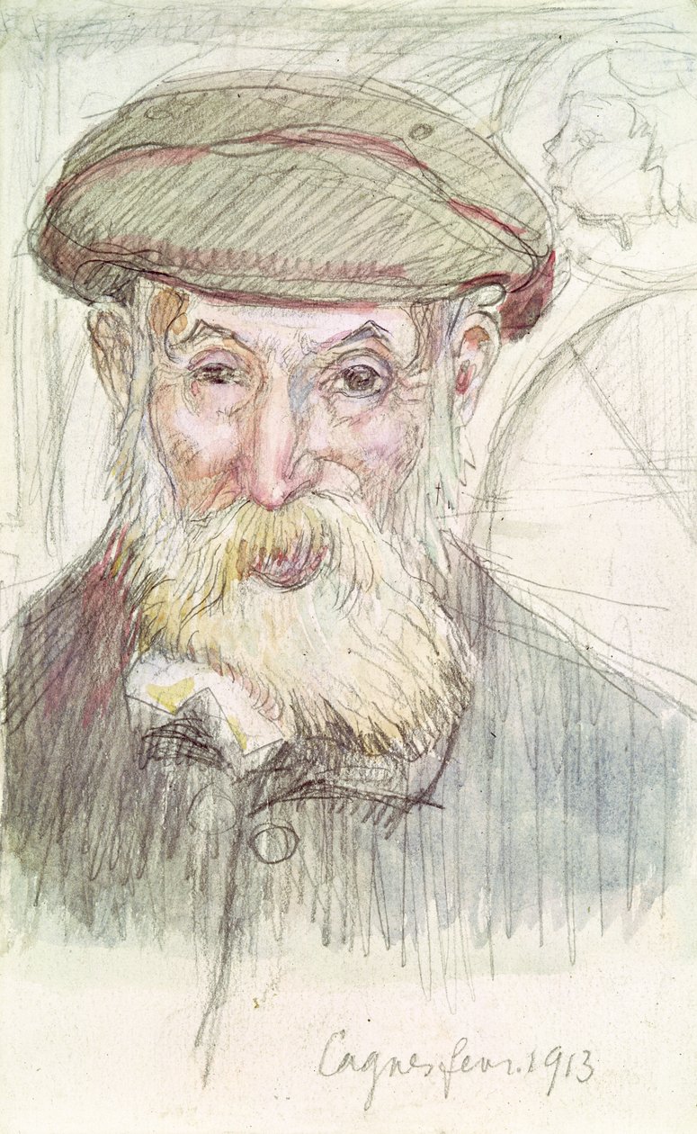 Pierre Auguste Renoir (1841-1919) portréja Cagnes-ben, 1913 (ceruza és wc, papír) alkotó: Maurice Denis