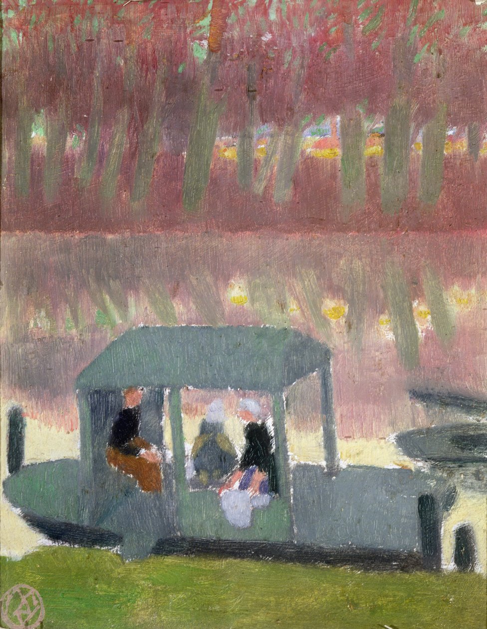 A Bateau-Lavoir Port-Marlyban, 1890 (olaj, papír) alkotó: Maurice Denis