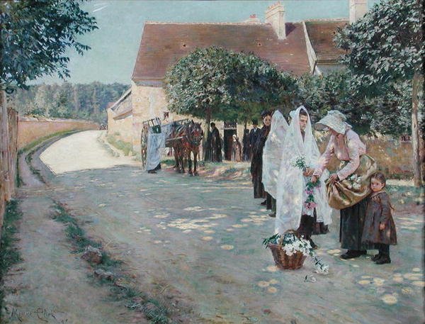 Egy fiatal lány temetése, 1888 alkotó: Maurice Eliot
