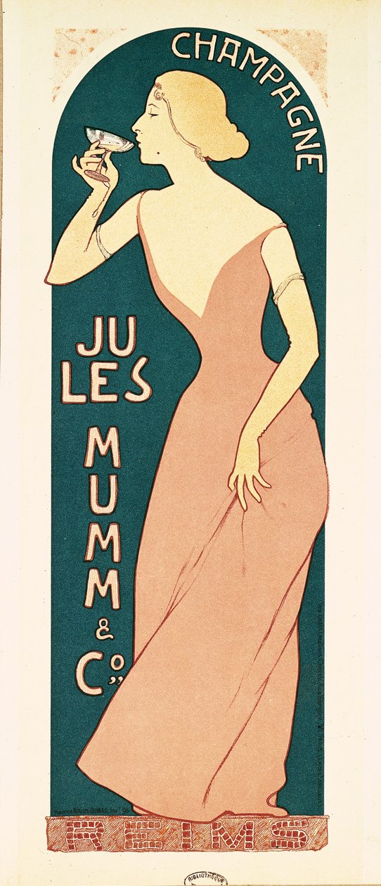 A Jules Mumm und Co. pezsgőplakátja, Reims, 1895 alkotó: Maurice Realier Dumas