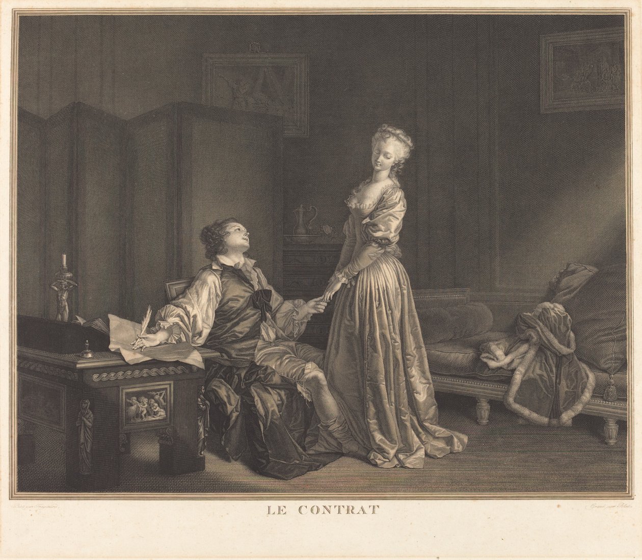 A szerződés alkotó: Maurice Blot after Jean Honoré Fragonard
