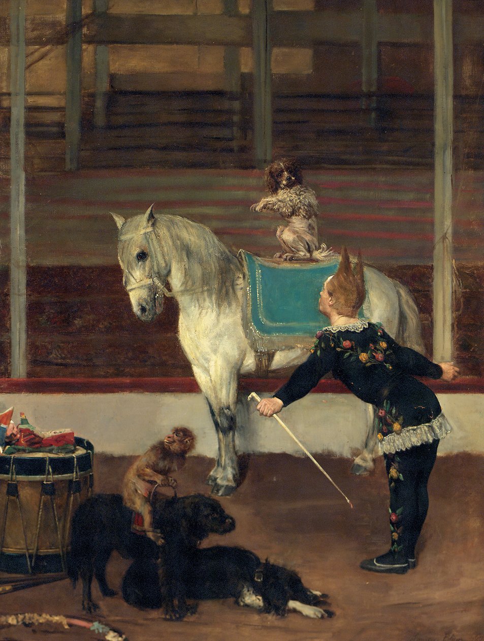 A cirkuszi előadók, 1875 alkotó: Maurice Blum