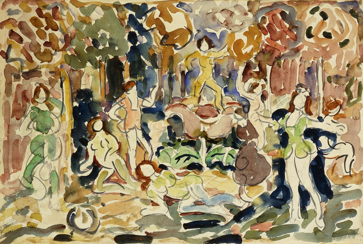 Táncoló figurák, 1910-1913 körül alkotó: Maurice Brazil Prendergast