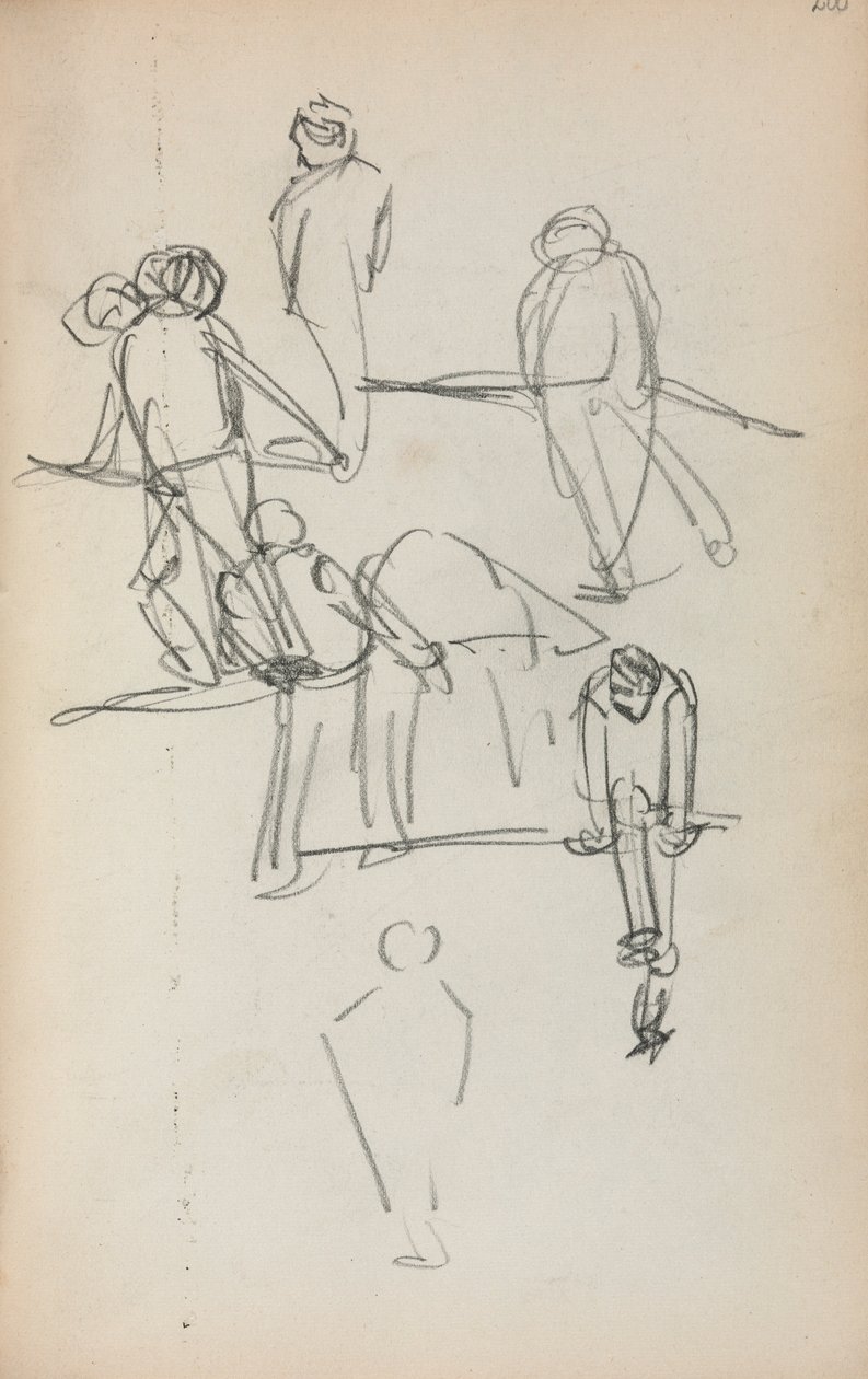 Olasz vázlatfüzet: Ábrák 200. oldal, 1898-1899. alkotó: Maurice Brazil Prendergast