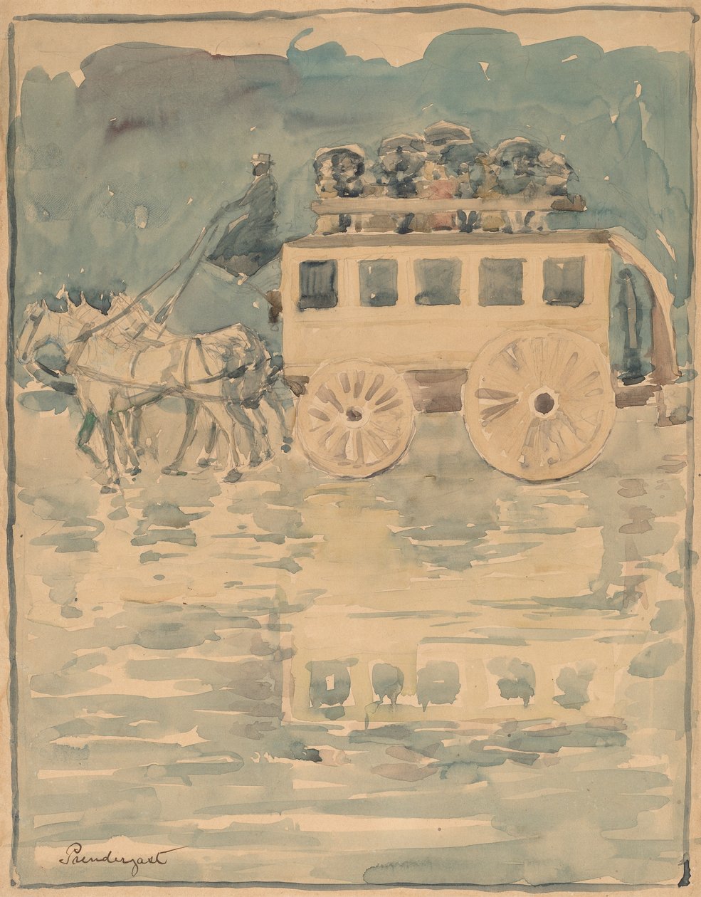 Párizsi Omnibusz, 18931894 alkotó: Maurice Brazil Prendergast