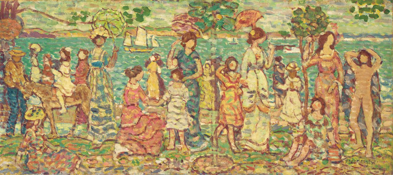 Sétány, 1914-1915 körül alkotó: Maurice Brazil Prendergast