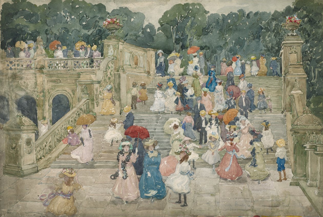 The Terrace Bridge, Central Park, 1901 alkotó: Maurice Brazil Prendergast