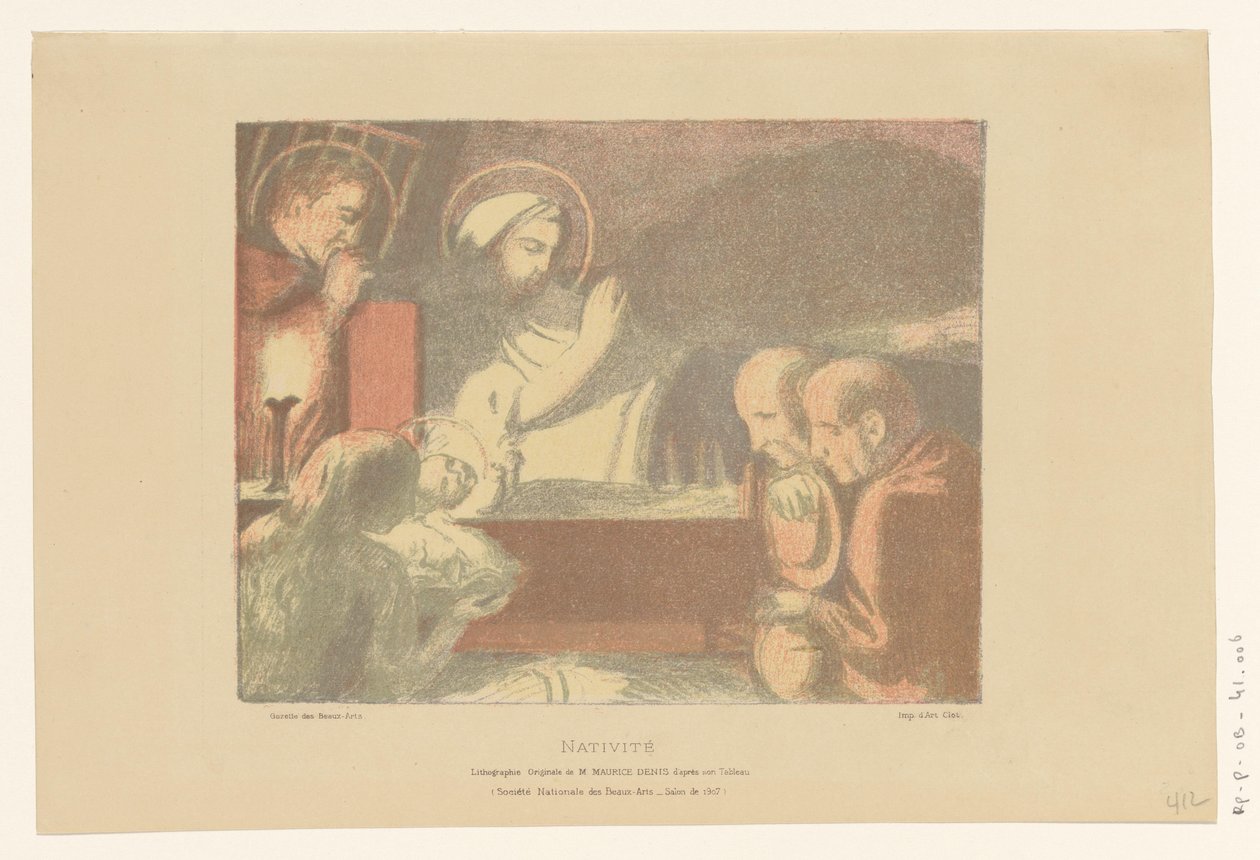 A gyermek Krisztus imádata Nativité (cím az objektumon) alkotó: Maurice Denis