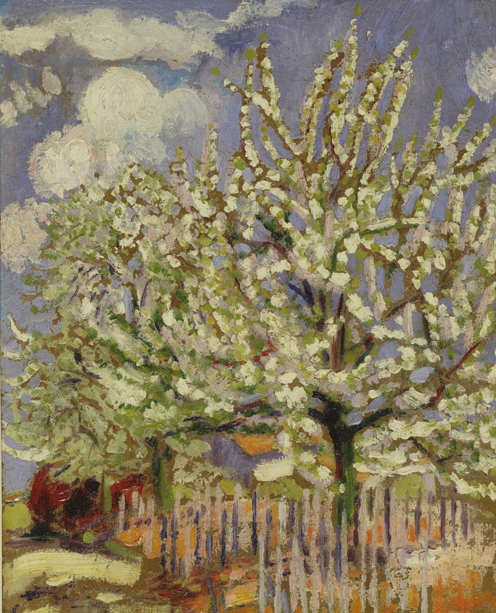 Virágzó fák, 1908 (panel) alkotó: Maurice Denis