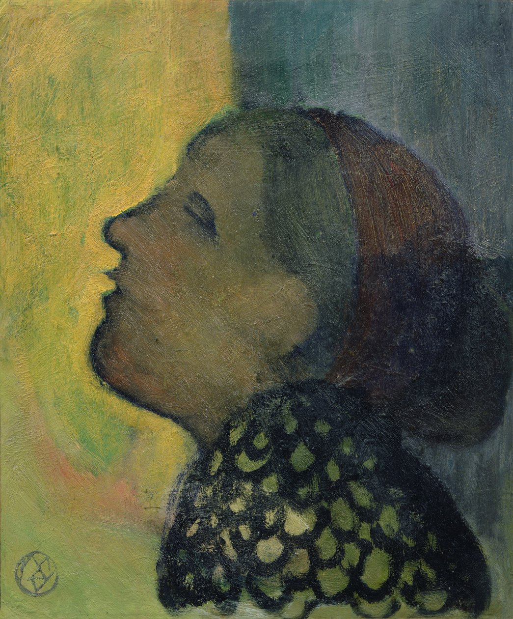 Profilba emelt fej, 1890 körül alkotó: Maurice Denis
