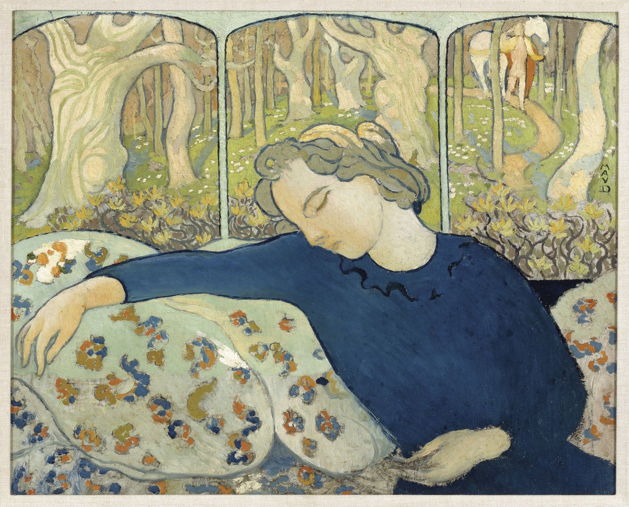 Az alvó a varázserdőben, 1892. alkotó: Maurice Denis