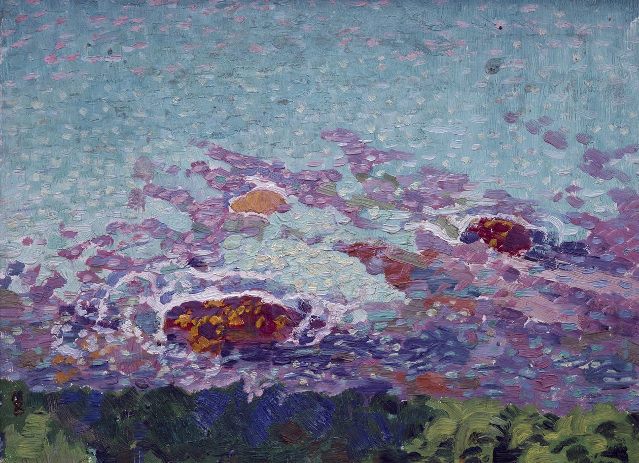 Ocean Coast (olaj, papír) alkotó: Maurice Denis