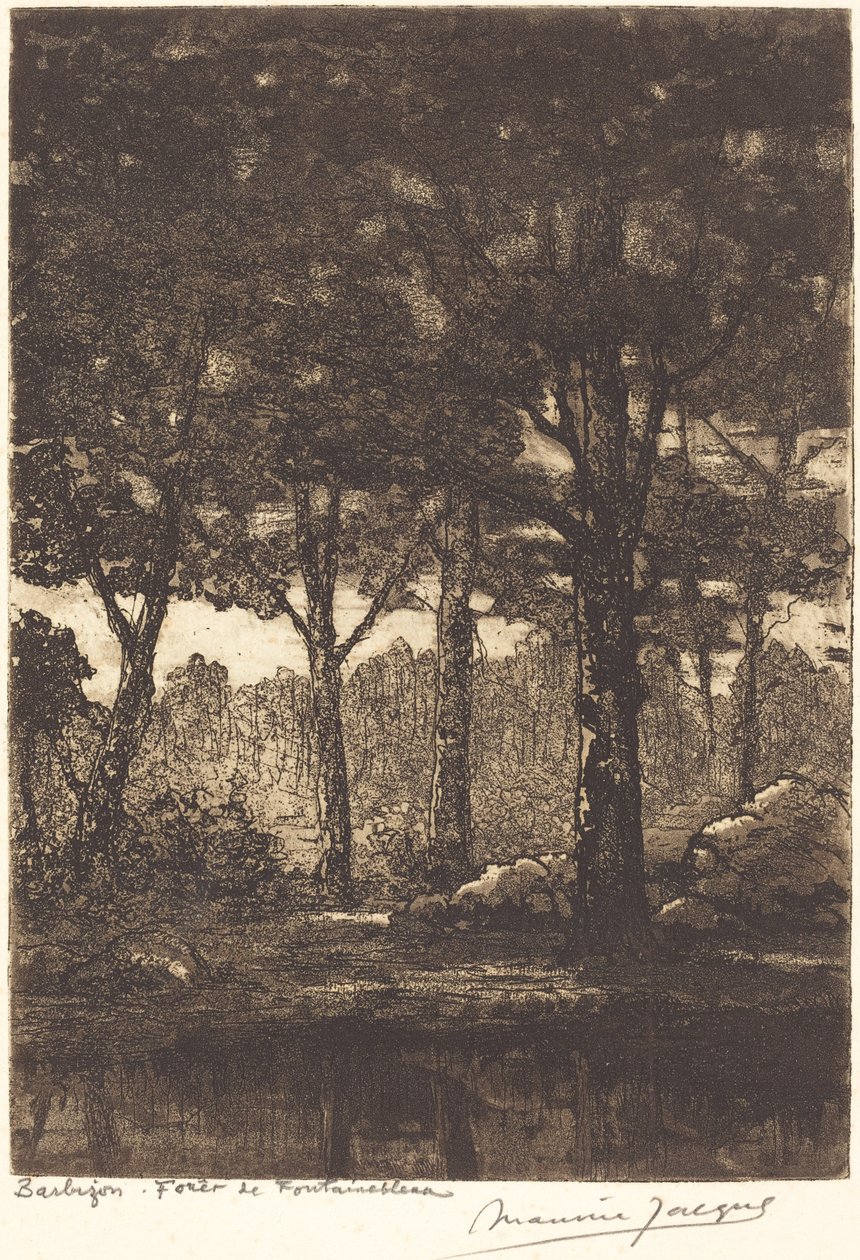 Barbizon: Fontainebleau-i erdő alkotó: Maurice Jacque