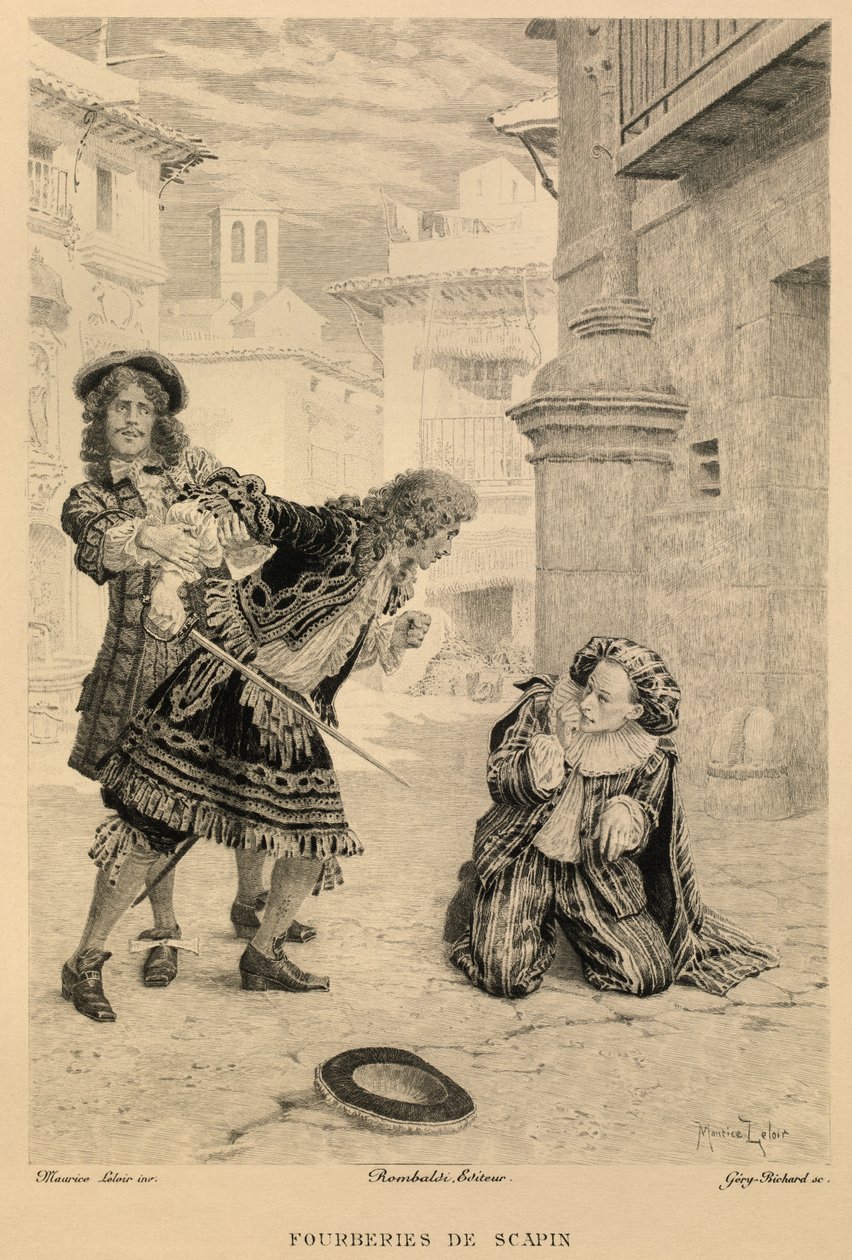 Les fourberies de Scapin by Moliere alkotó: Maurice Leloir