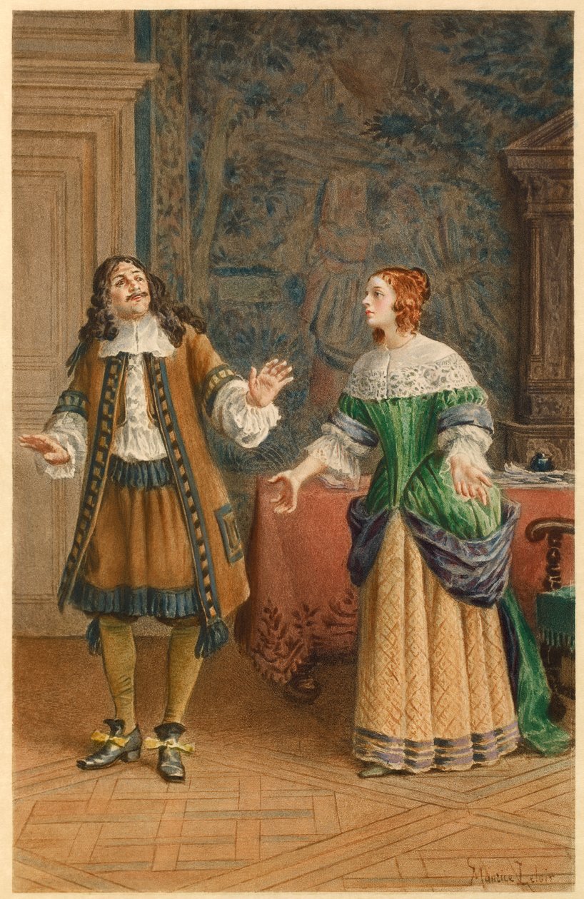Moliere és Catherine de Brie (illusztráció) alkotó: Maurice Leloir