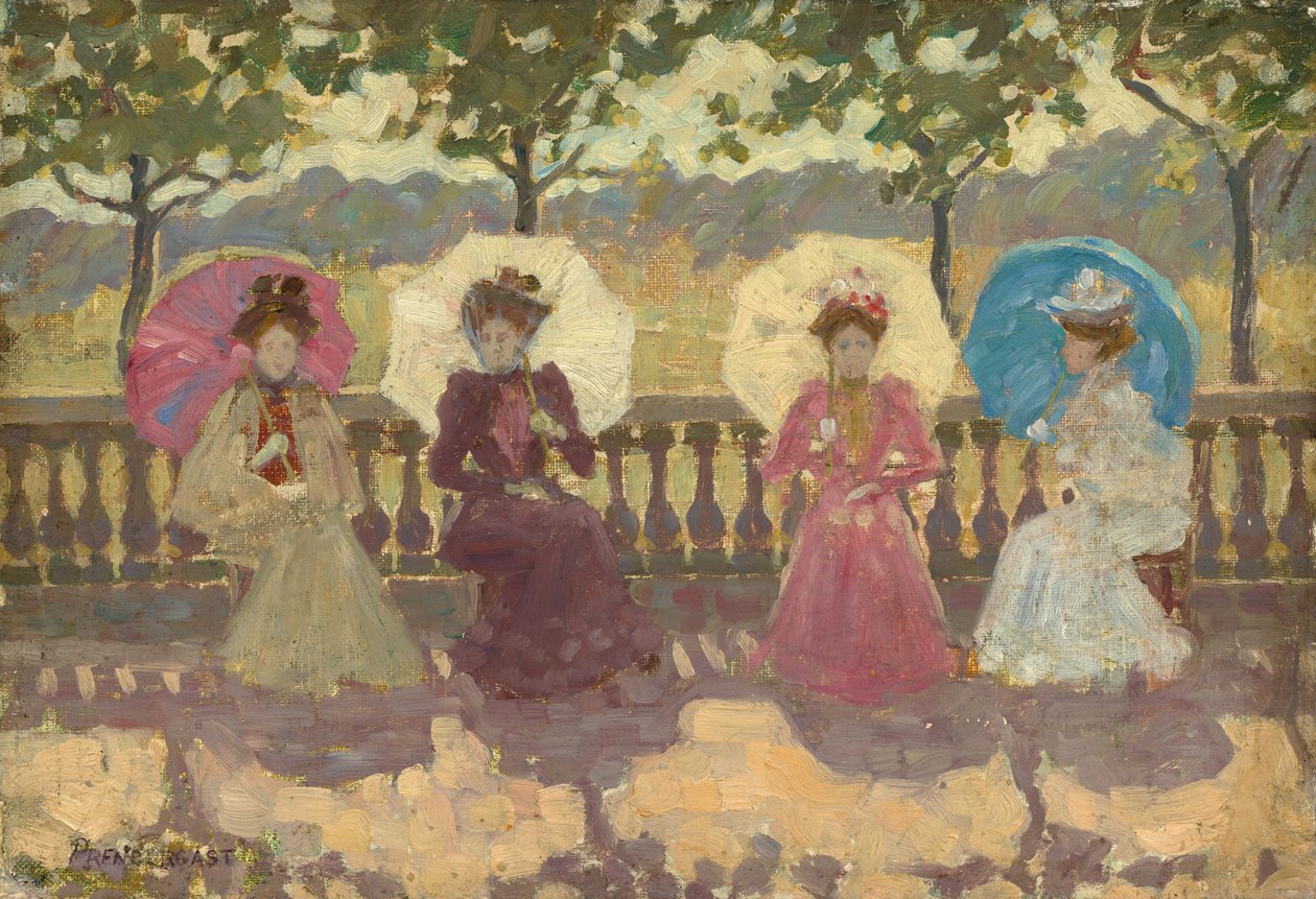 A parkban, Párizsban alkotó: Maurice Brazil Prendergast