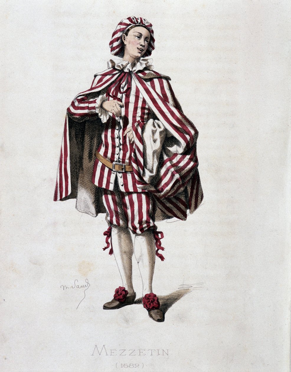 Mezzetin (Scapin) portréja alkotó: Maurice Sand