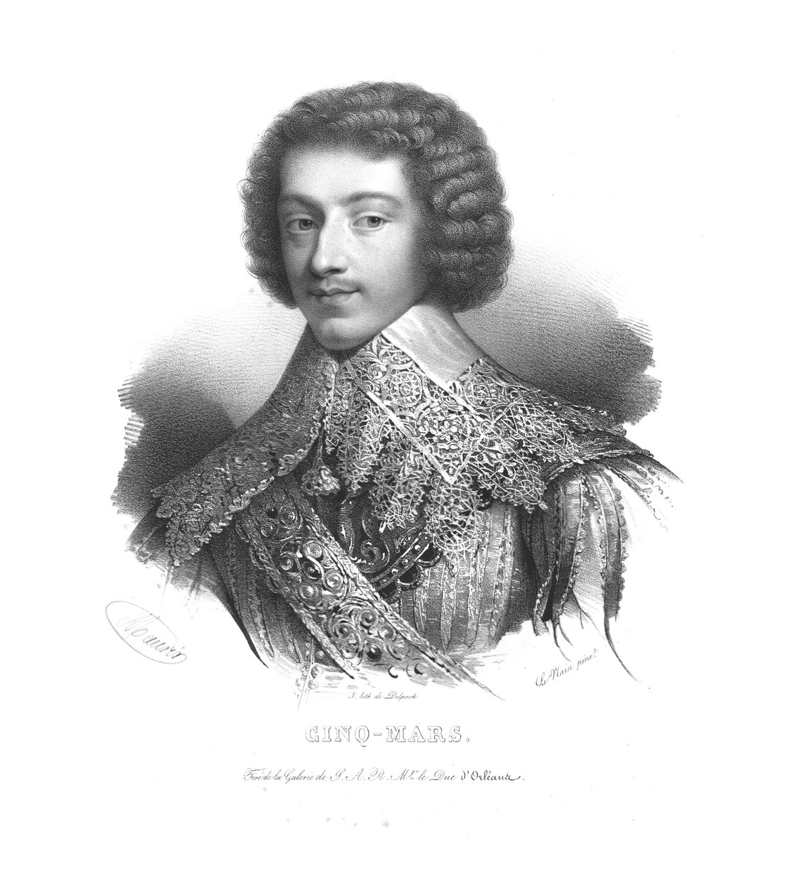 Henri Coiffier de Ruzé, Cinq-Mars márkija, 1820-as évek. alkotó: Maurin