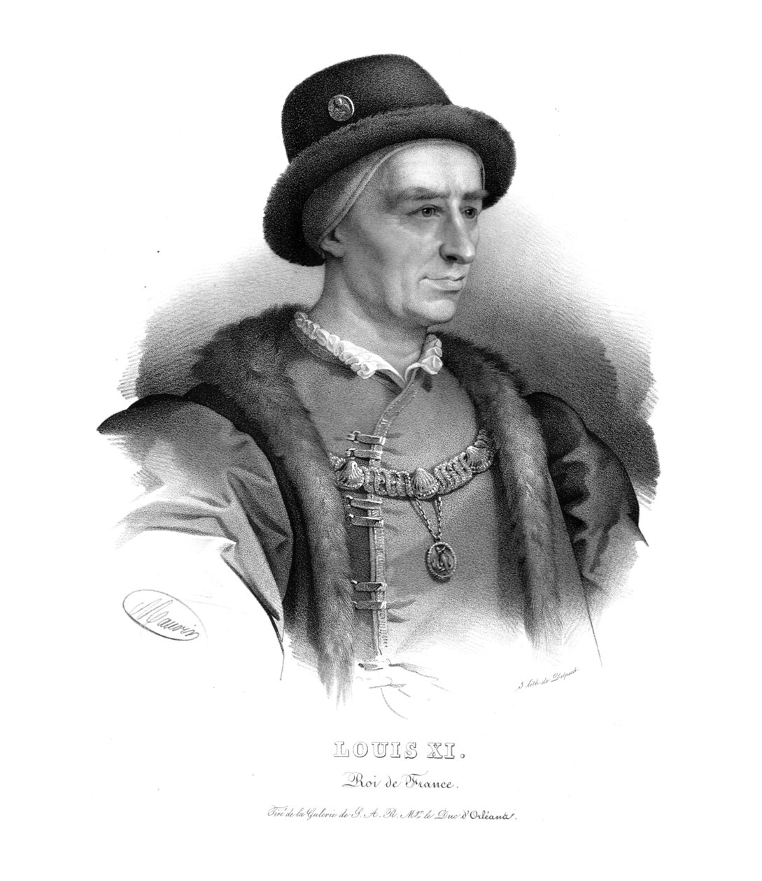 XI. Lajos francia király, 1820-as évek alkotó: Maurin