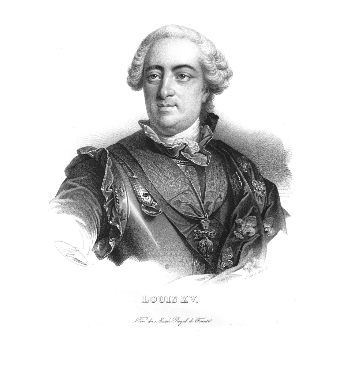 XV. Lajos francia király, 1820-as évek. alkotó: Maurin