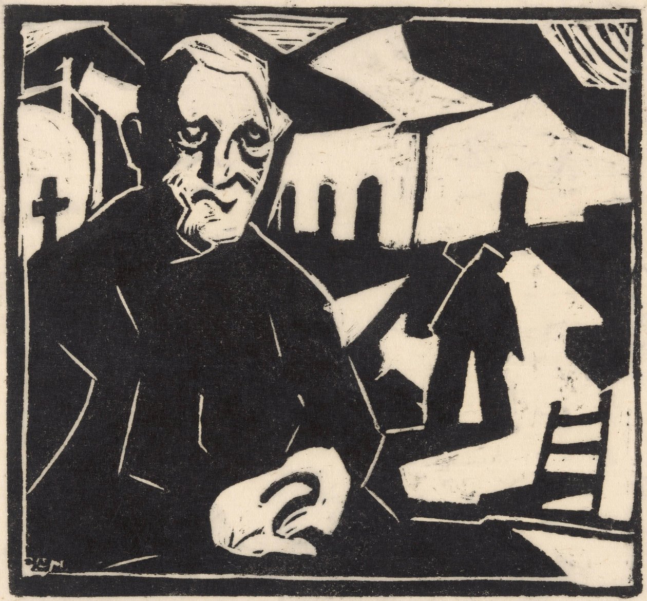 Ülő ember alkotó: Maurits de Groot (signed by artist)