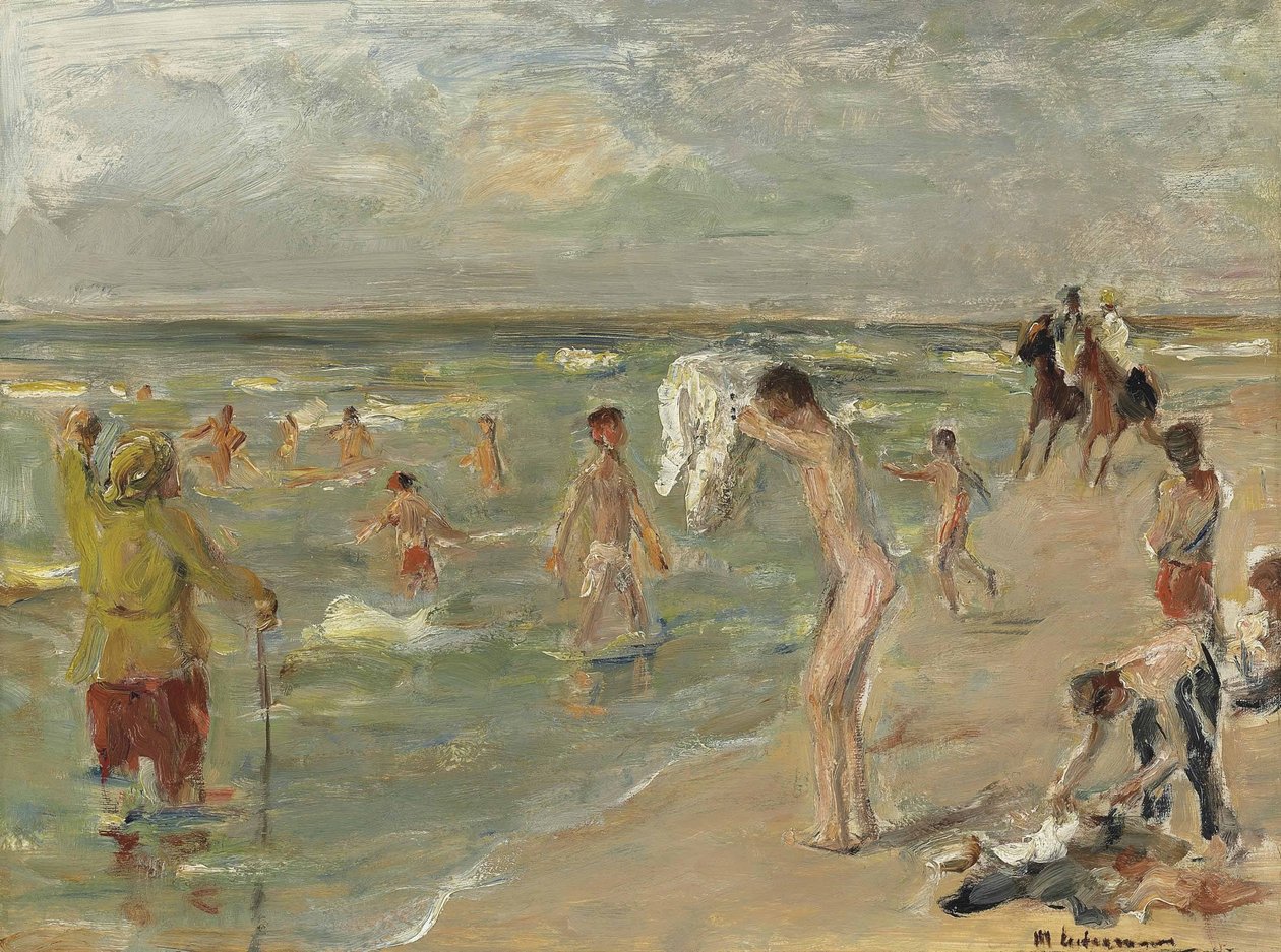 Fiúk fürdenek Zandvoortban alkotó: Max Liebermann