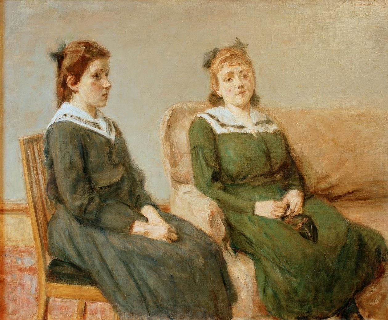 A bőrlányok portréja alkotó: Max Liebermann