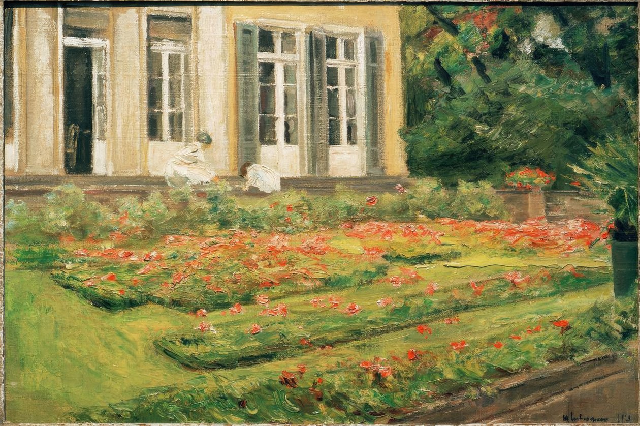 A virágterasz a Wannsee kertben északnyugatra alkotó: Max Liebermann